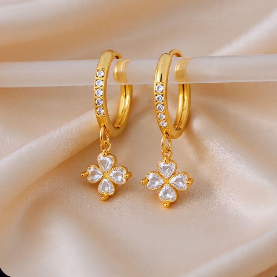 Queen Clovia Charm Hoops