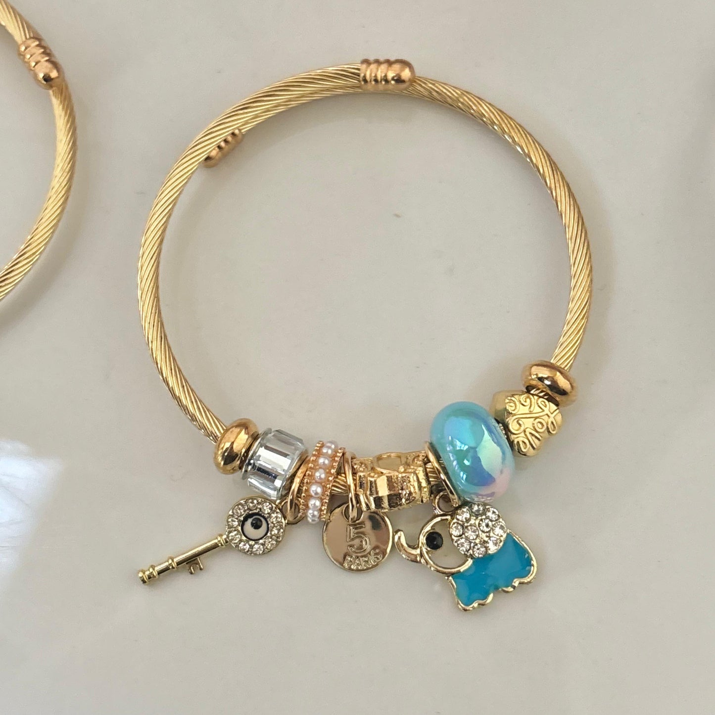 Pixie Multi Charm Bracelet -Blue