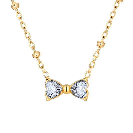 Crystal Bow Necklace