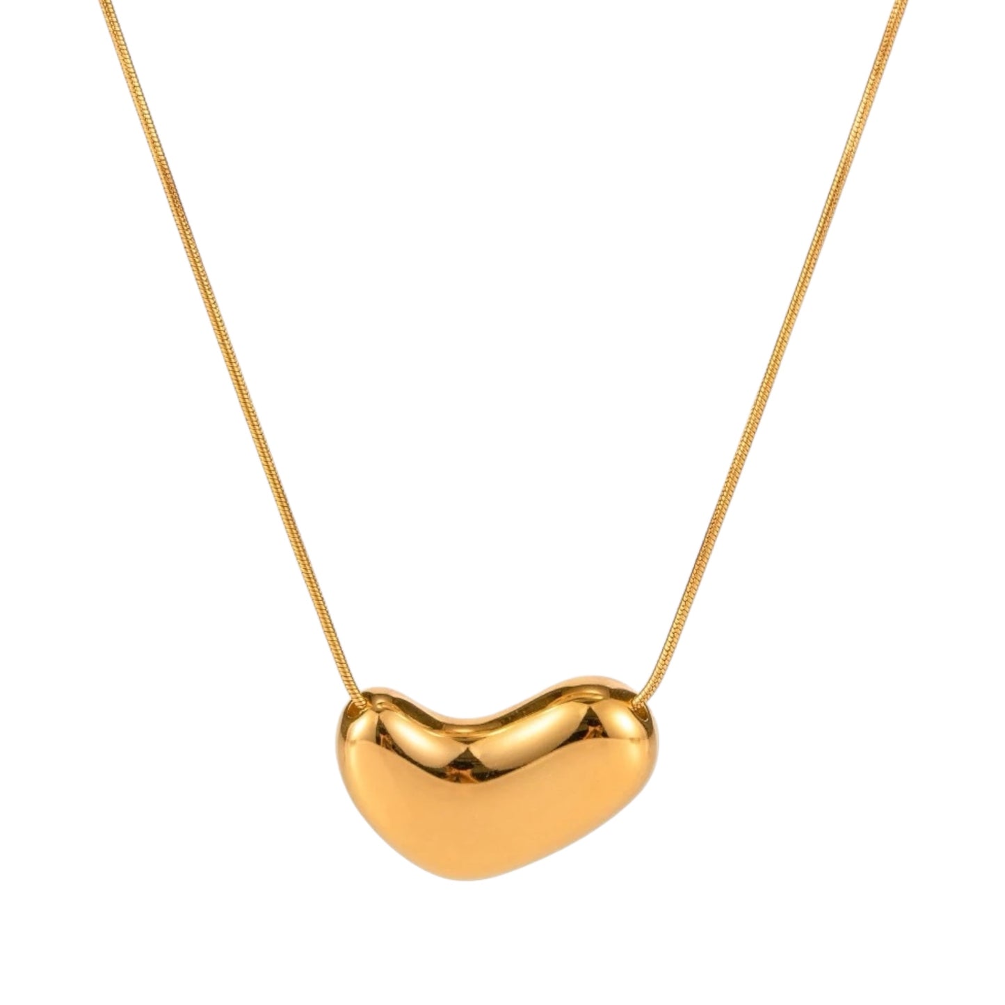 Puffy Heart Necklace -18K