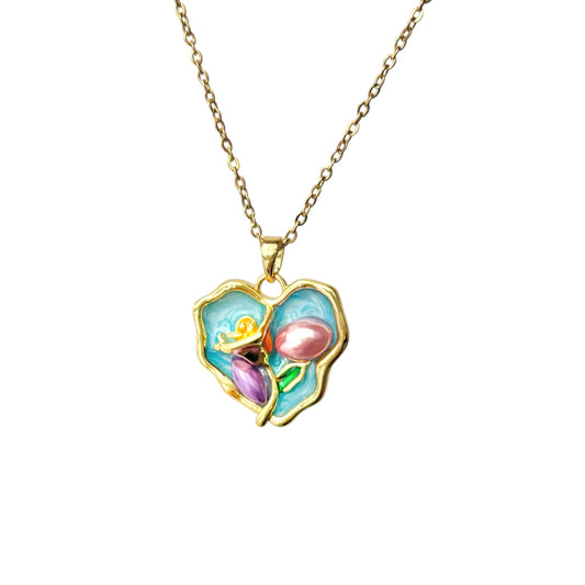 FairyCore Sky Necklace -18K | Hand Painted