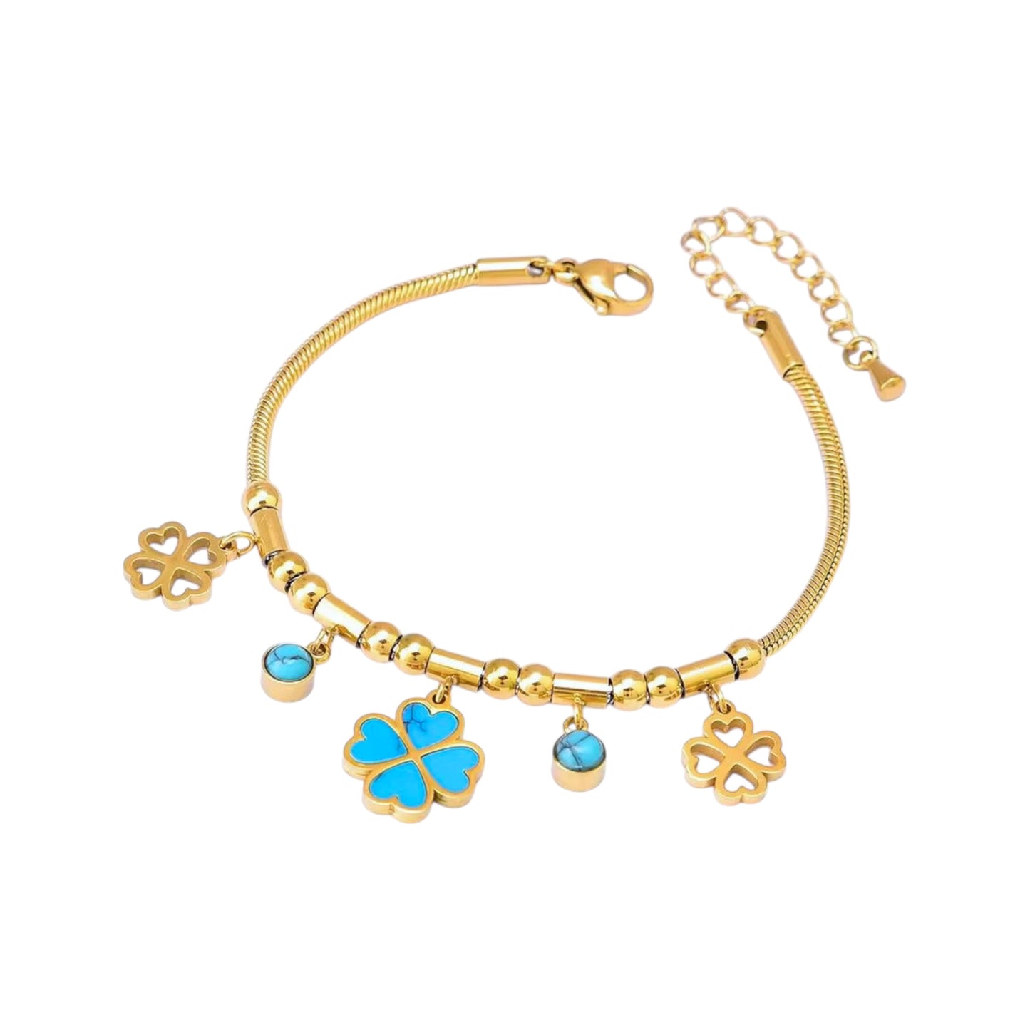 Lucky Turquoise Charm Bracelet