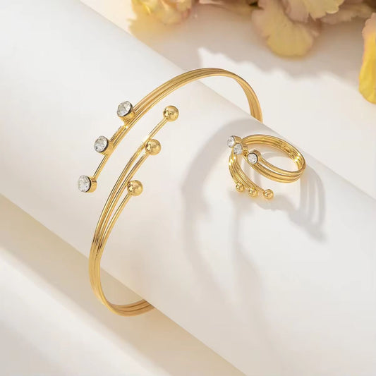 Amber Glow Set- Cuff & Ring