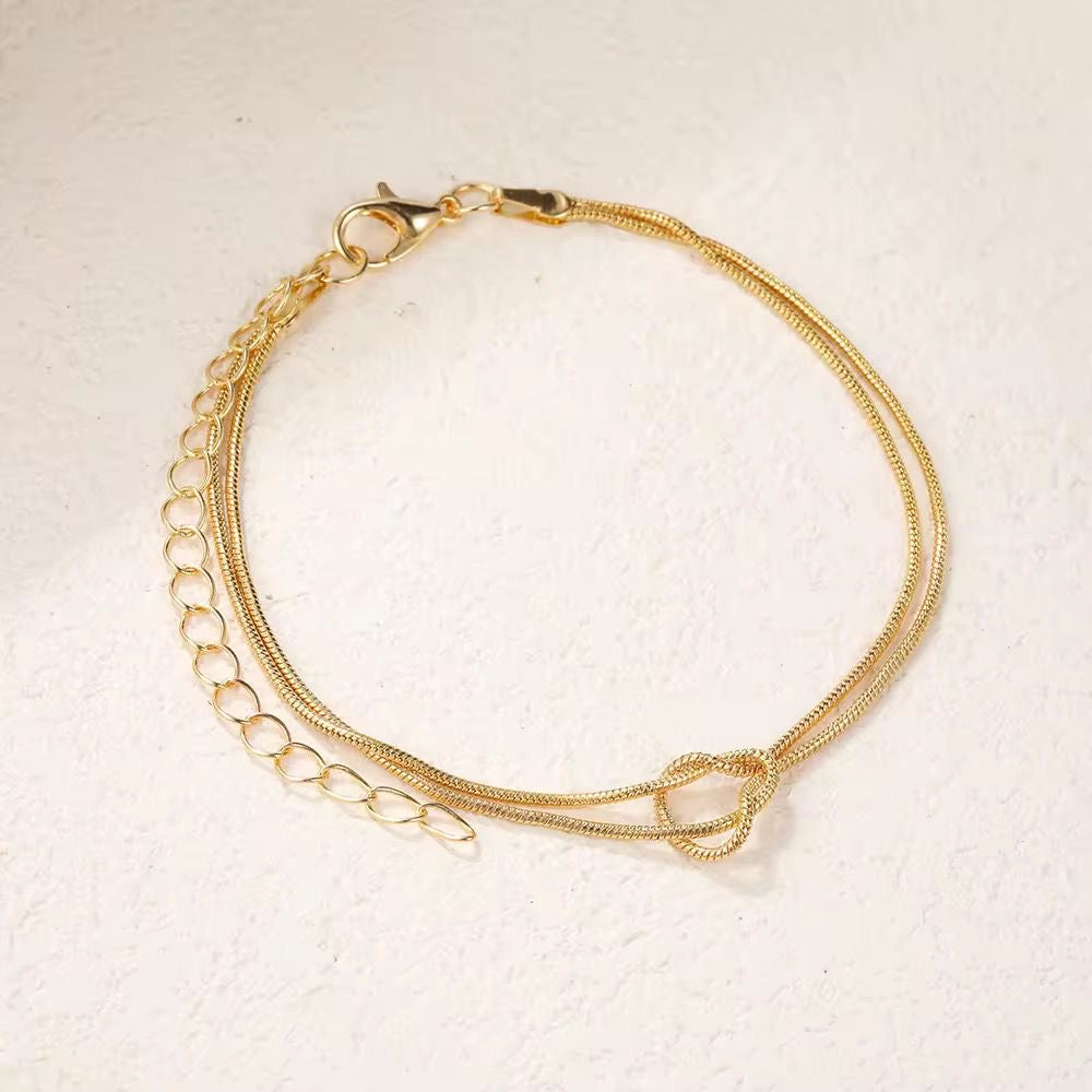 Knotted Tie Bracelet -18K