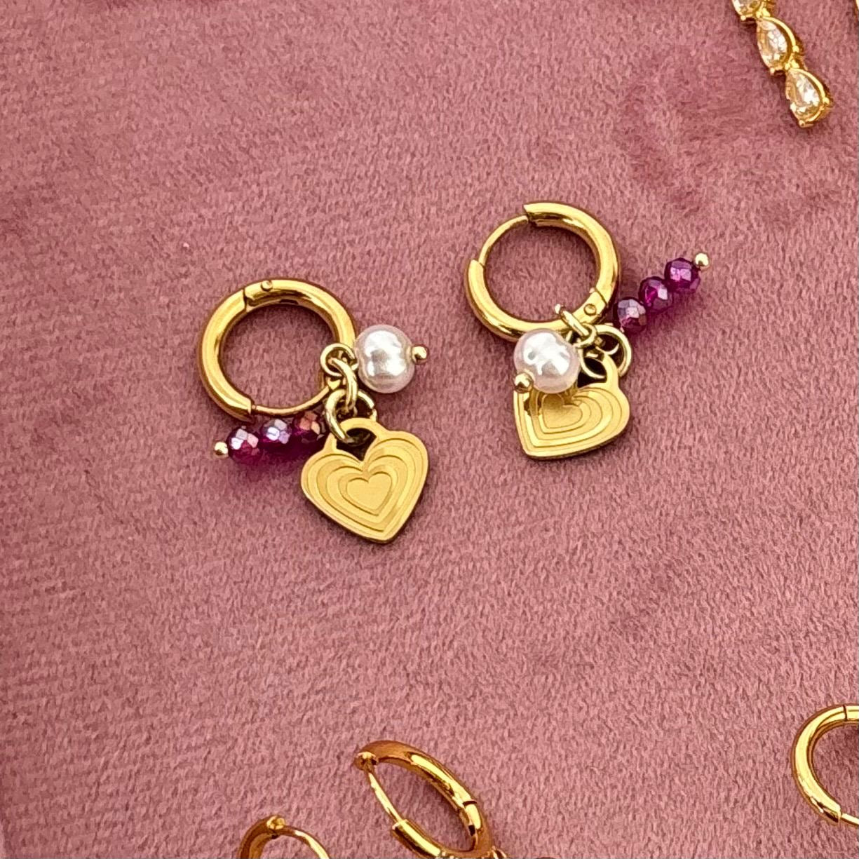 Cupid Charm Hoops