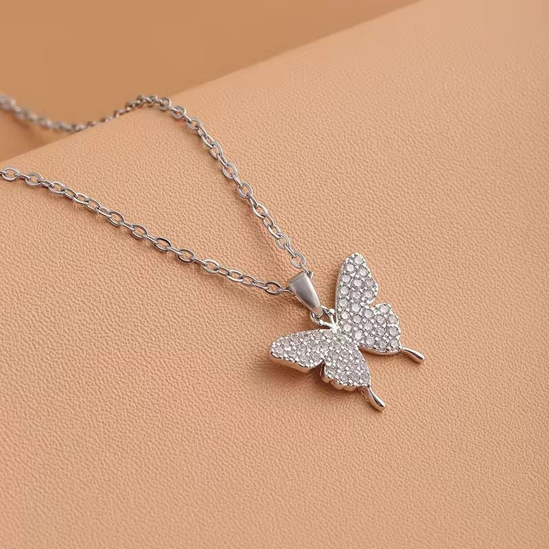 Sparkly Butterfly Necklace