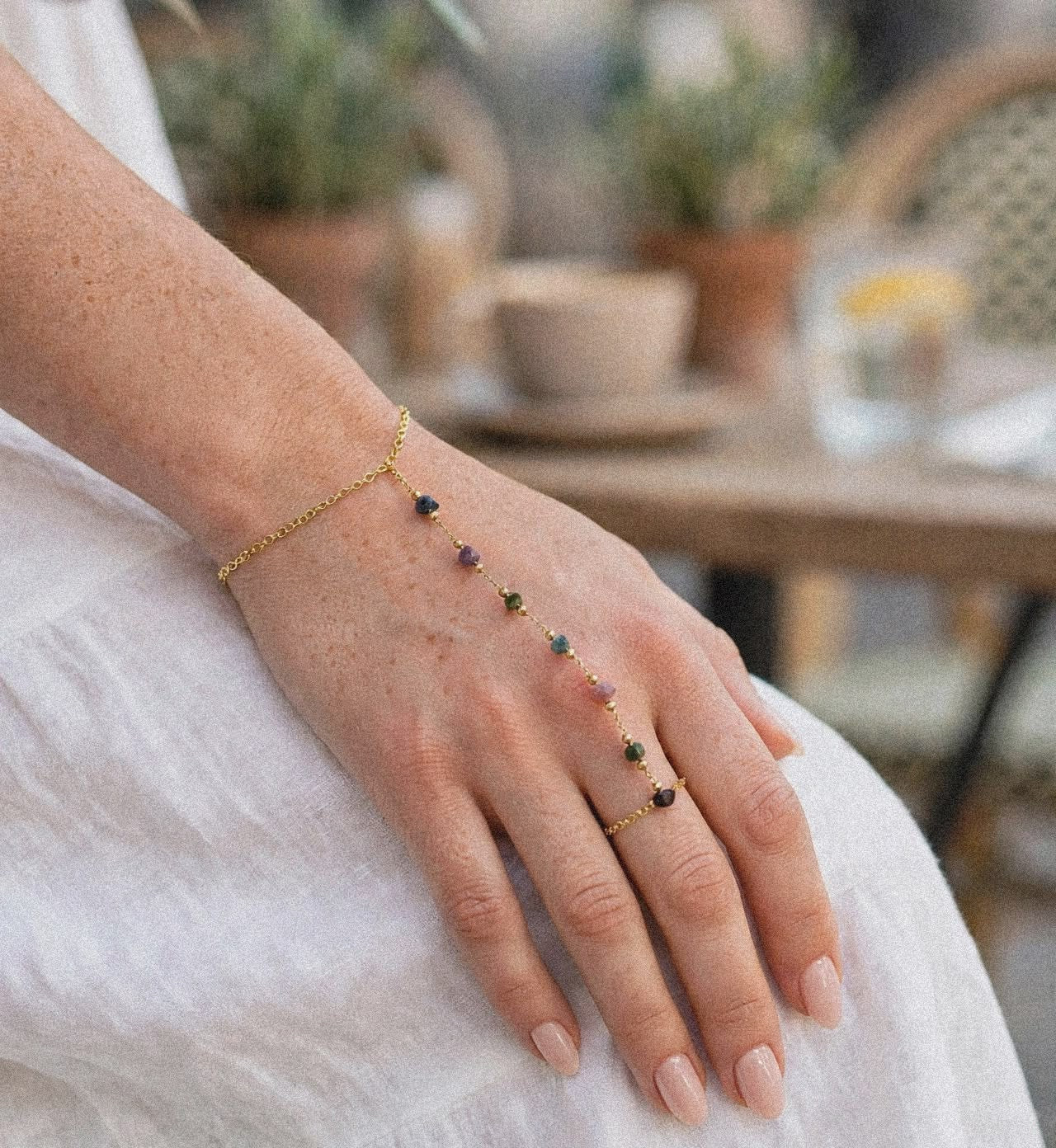 Rock Gem Hand Chain
