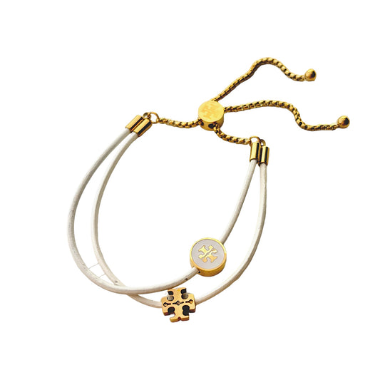 Layered Kira Tb Charm Bracelet -White