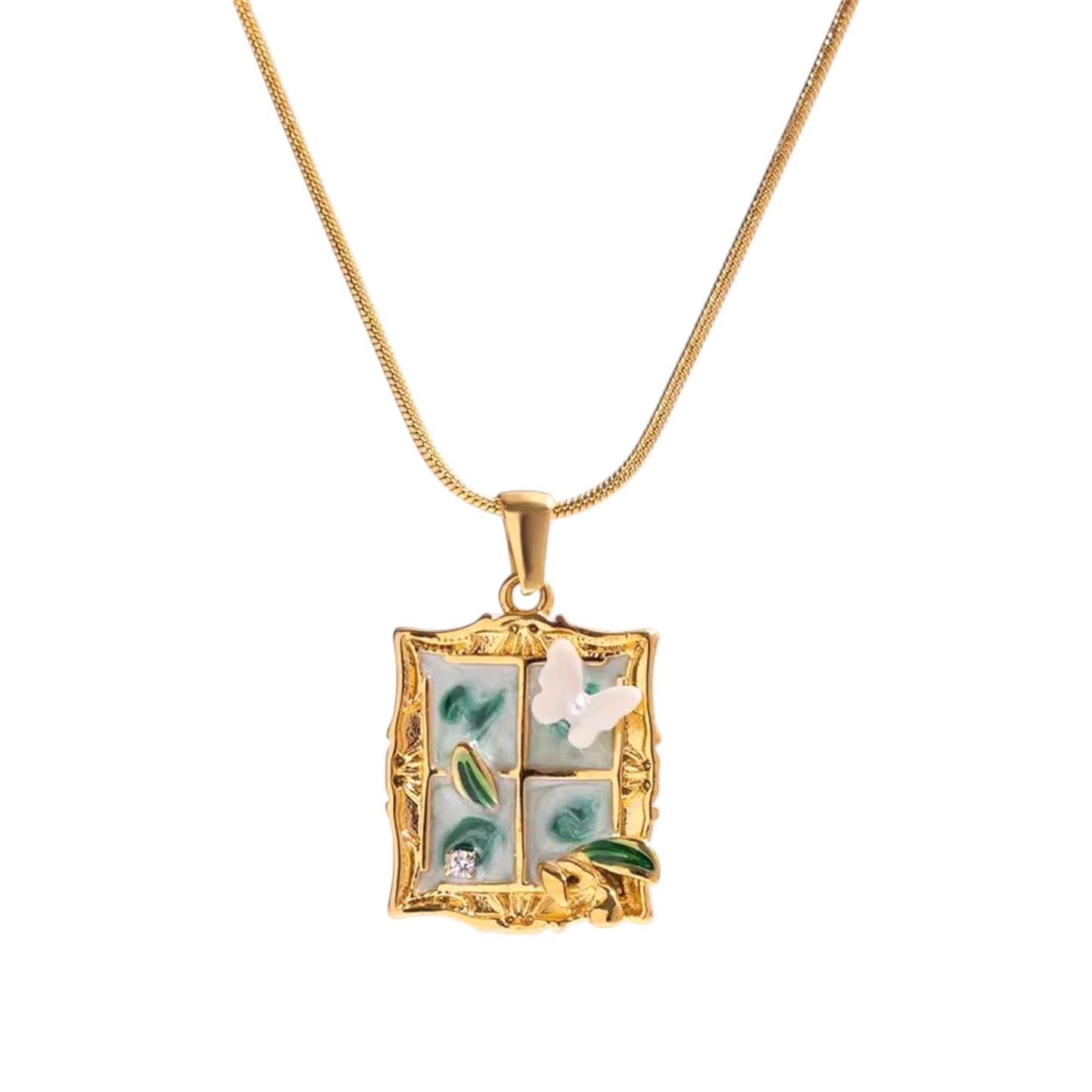 Vienna Wings Necklace -Hand Painted