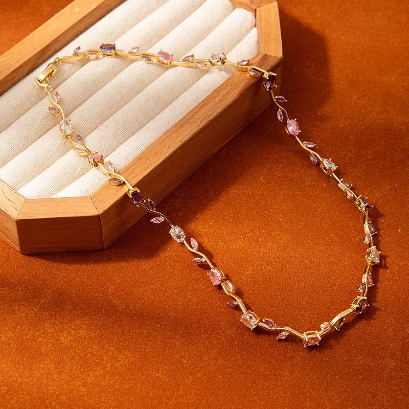 Rose Wine Ombre Necklace
