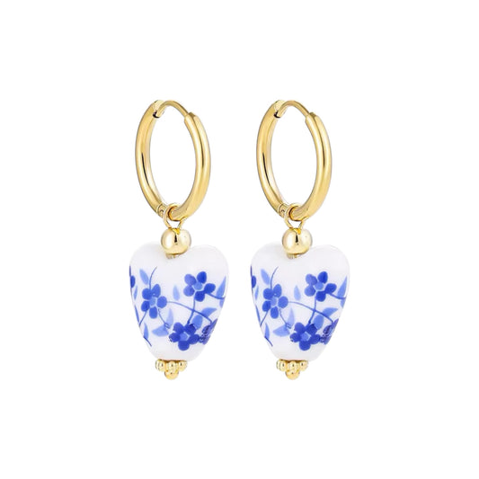 Lily Lux Charm Hoops -18K