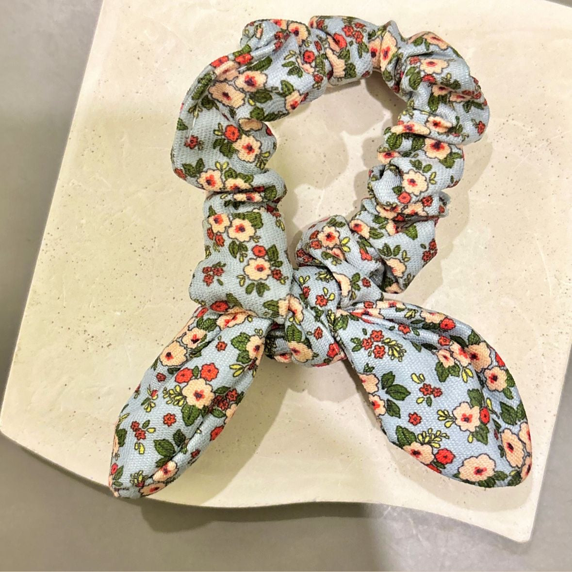 Cottage Core Scrunchie -Baby Blue