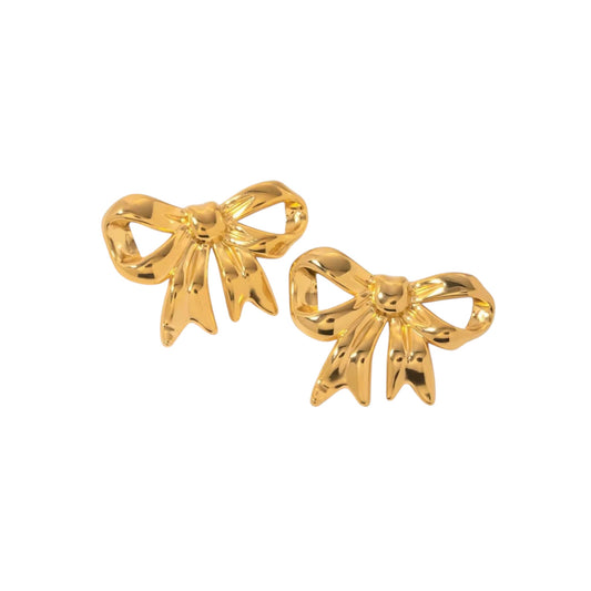 Queen Bow Studs -18K