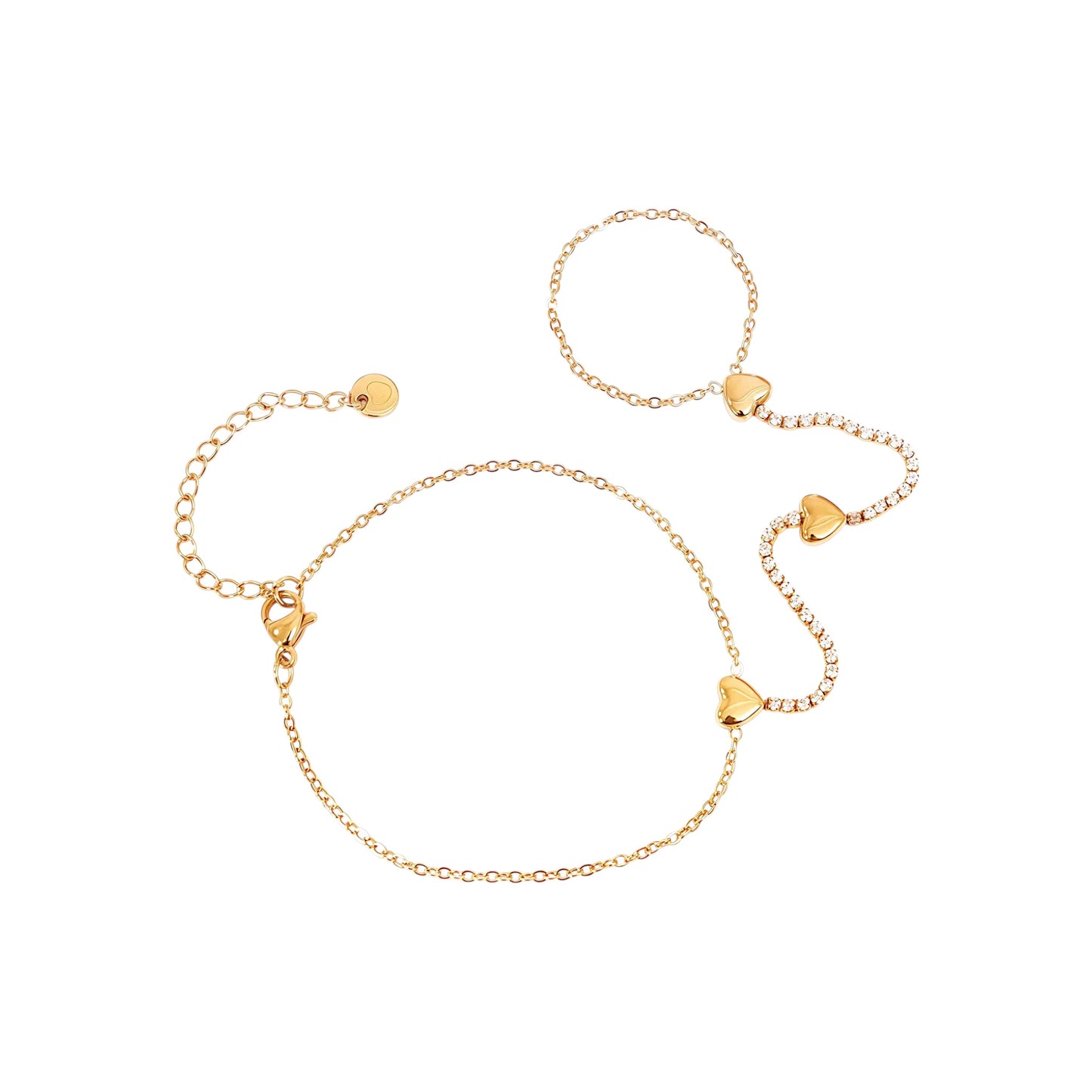 Glitz Heart Hand Chain