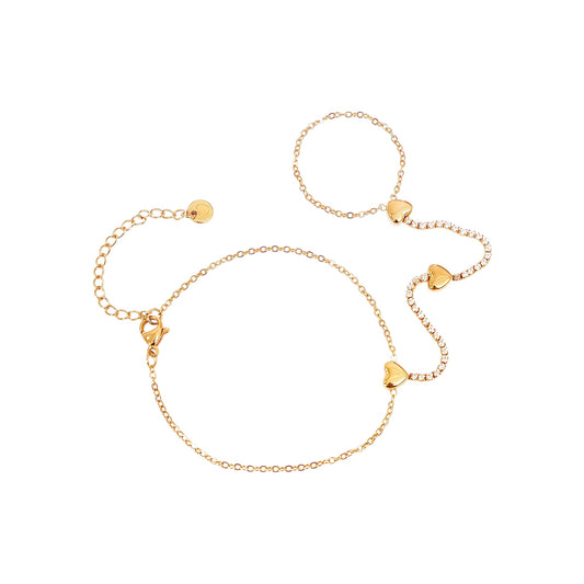 Glitz Heart Hand Chain
