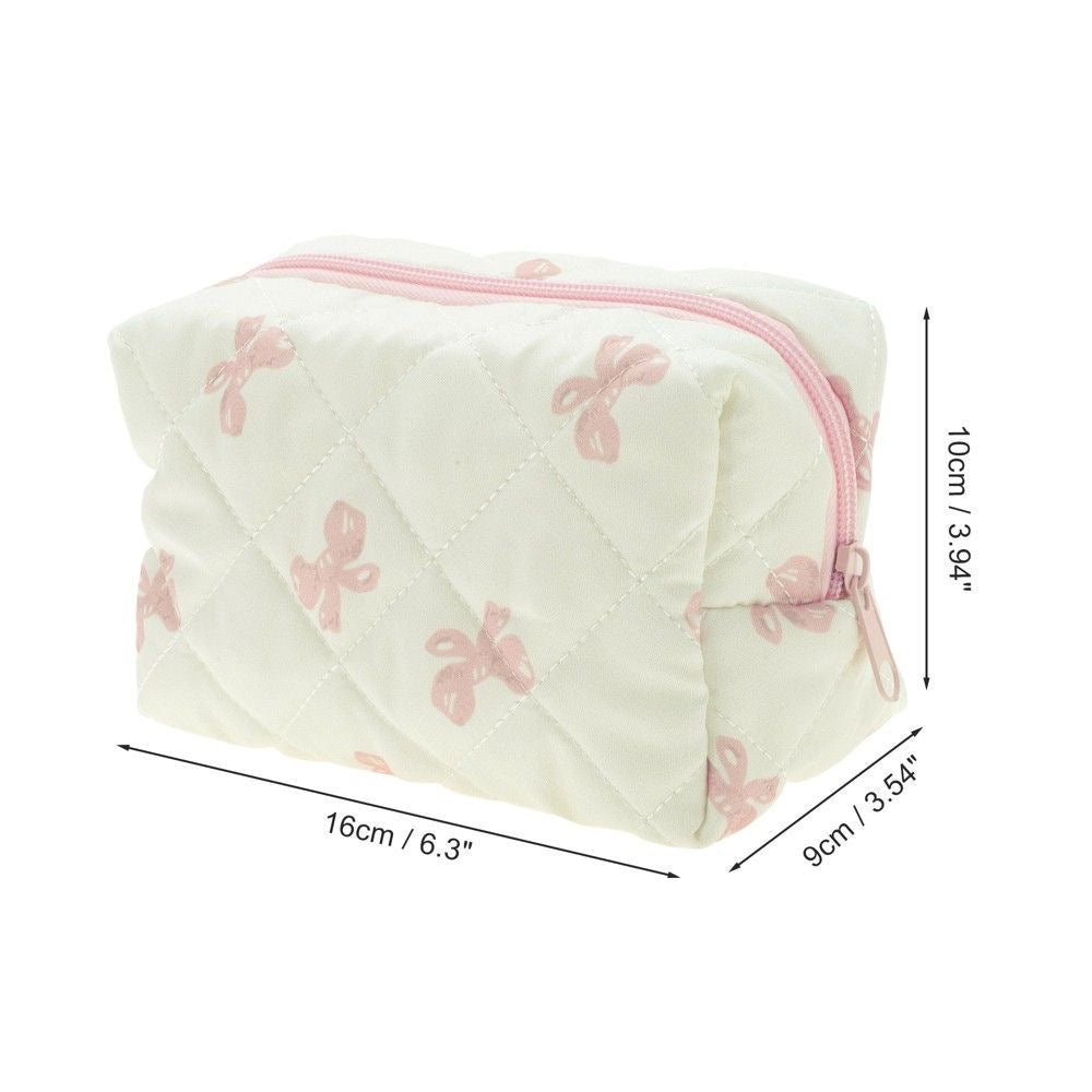 Cutesy Quilted Travel X Makeup Bag