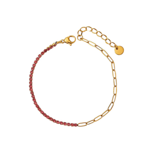 Missy Diamante X Link Bracelet -Pink