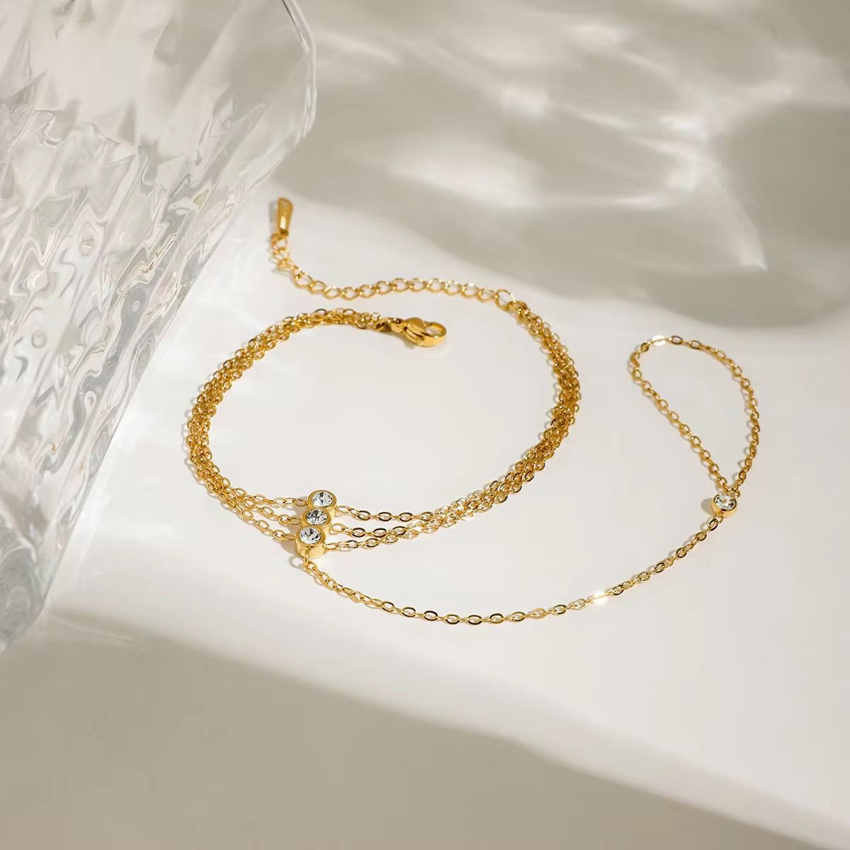 Bezel Diamond Hand Chain