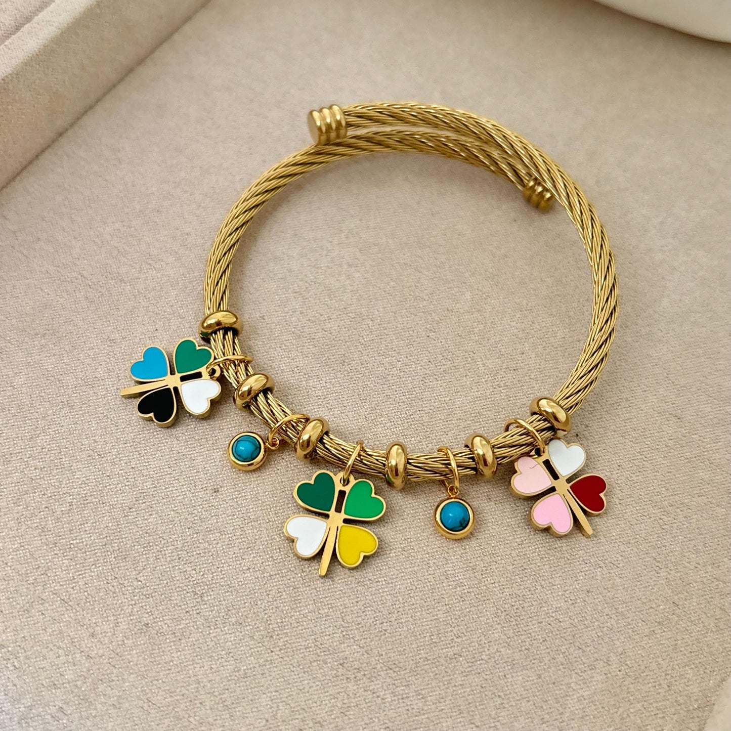 Lucky Leafy Charm Bracelet