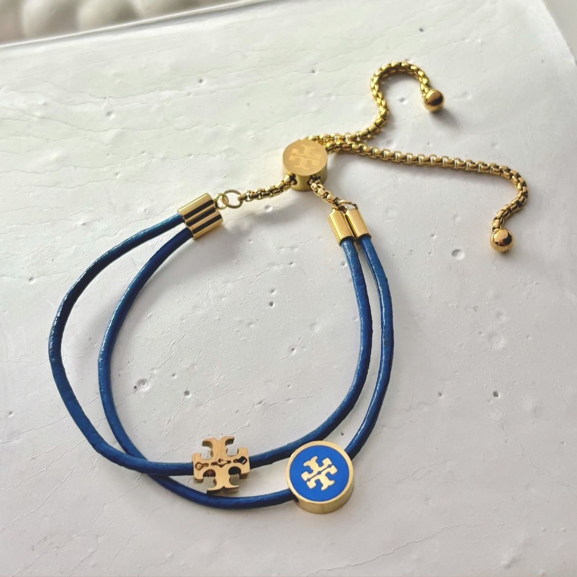 Layered Kira Tb Charm Bracelet -Royal Blue