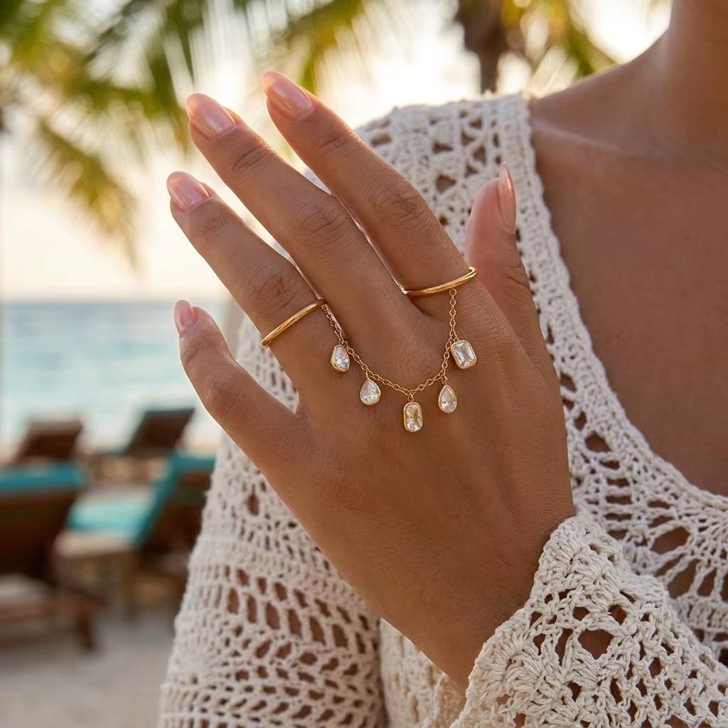 Chandelier Drape Stack Ring
