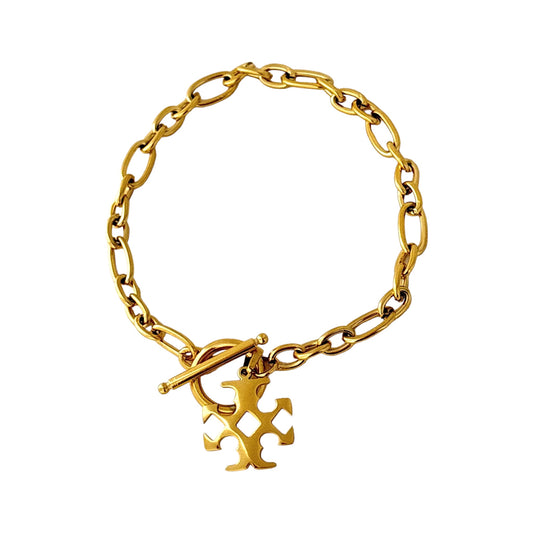 TB Kira Charm OT Link Bracelet -18K