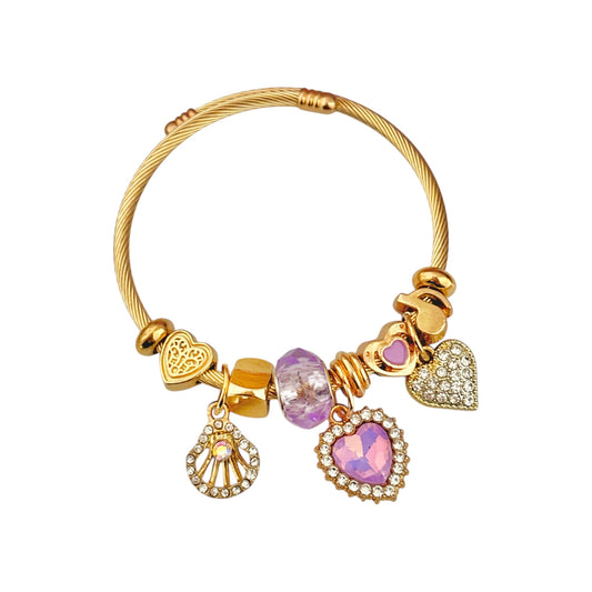 Zephyr Multi Charm Bracelet -Lilac