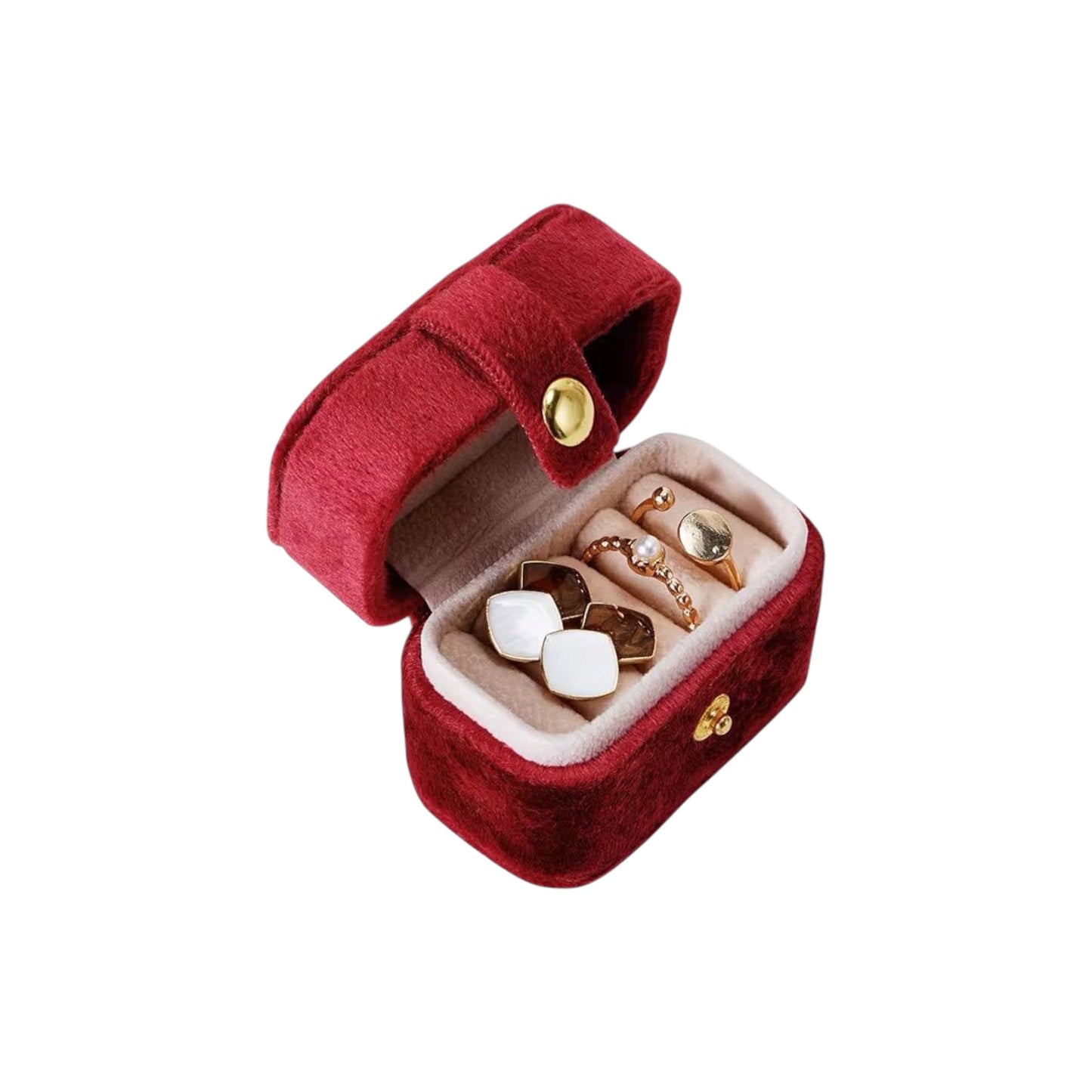 Maroon Suede Ring Box