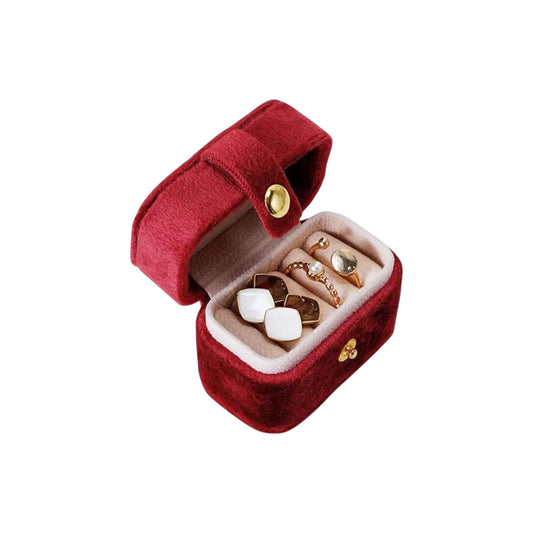 Maroon Suede Ring Box
