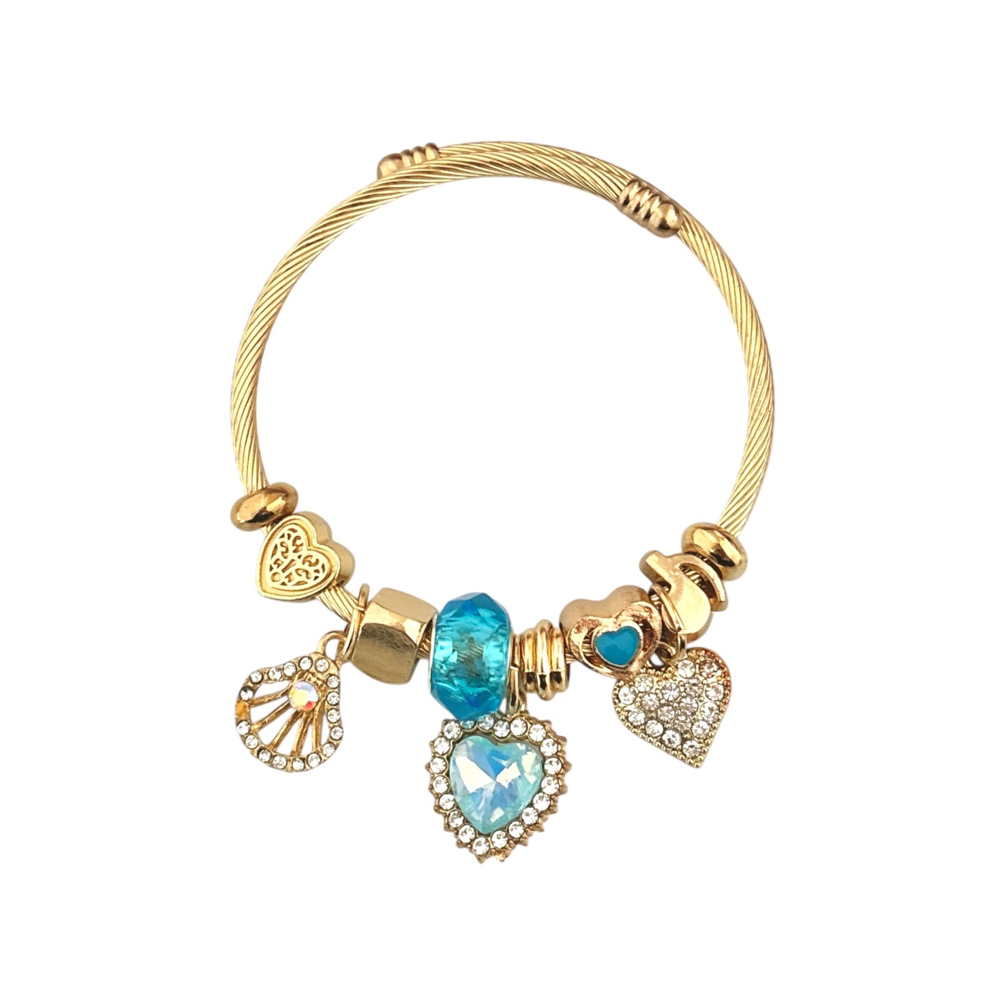 Zephyr Multi Charm Bracelet -Blue Lagoon
