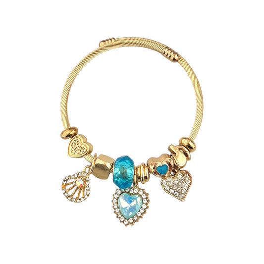 Zephyr Multi Charm Bracelet -Blue Lagoon
