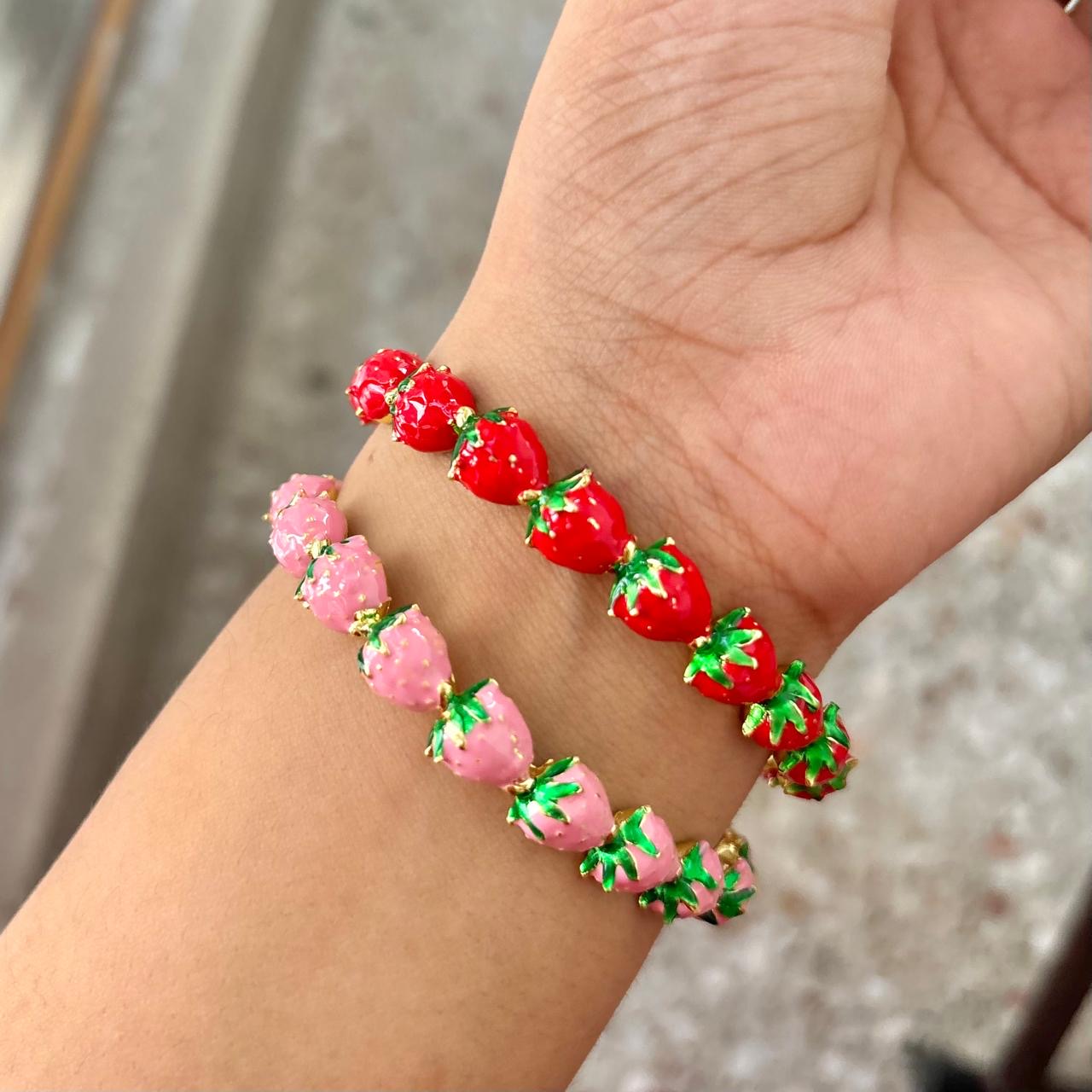 Strawberry Cuff -Pink