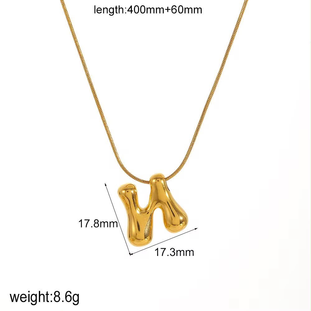 Bubble Initial Necklace