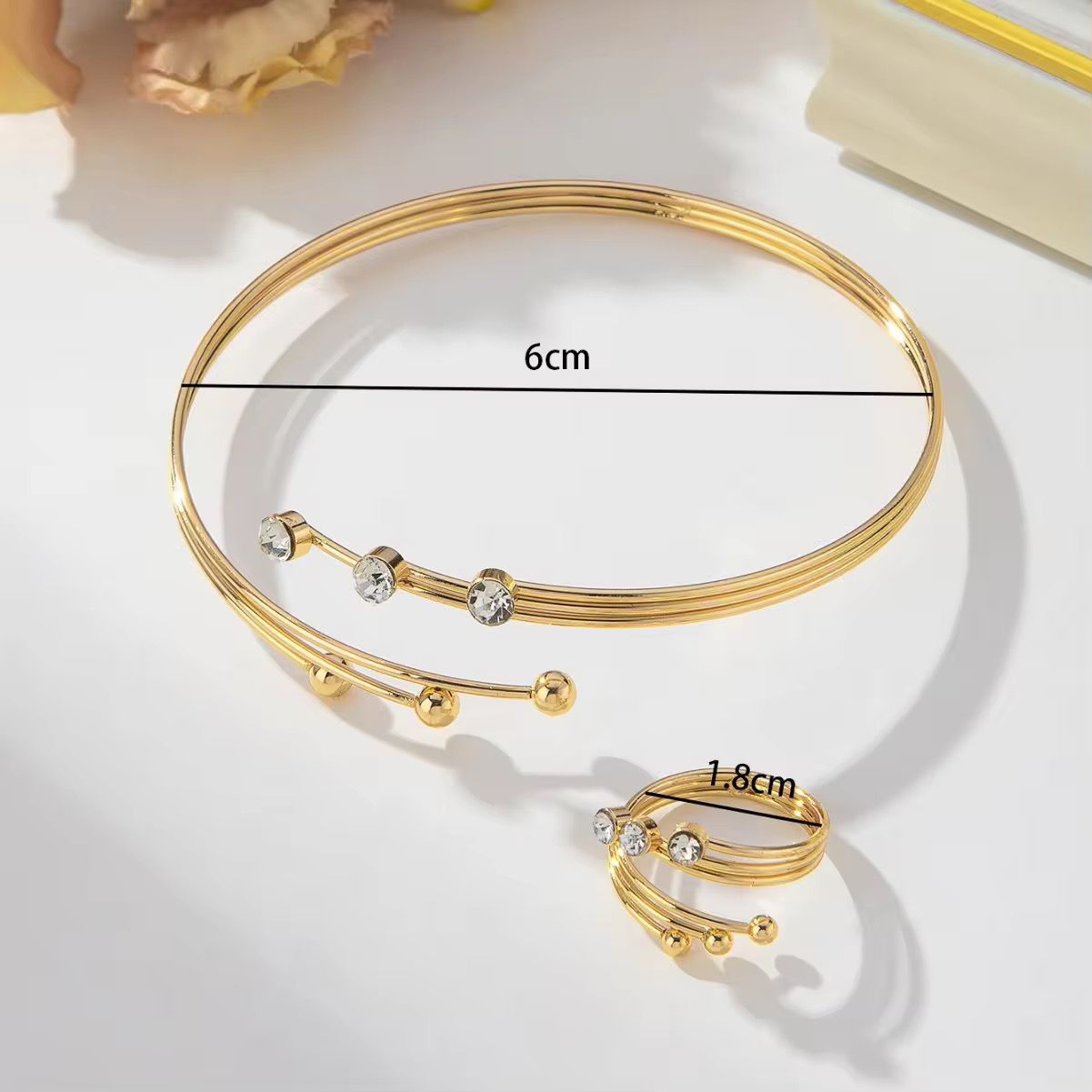 Amber Glow Set- Cuff & Ring