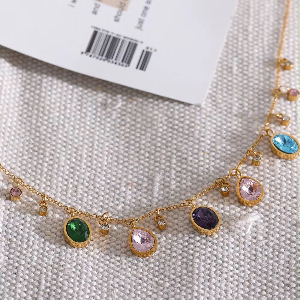 Sunset Gem Glam Necklace