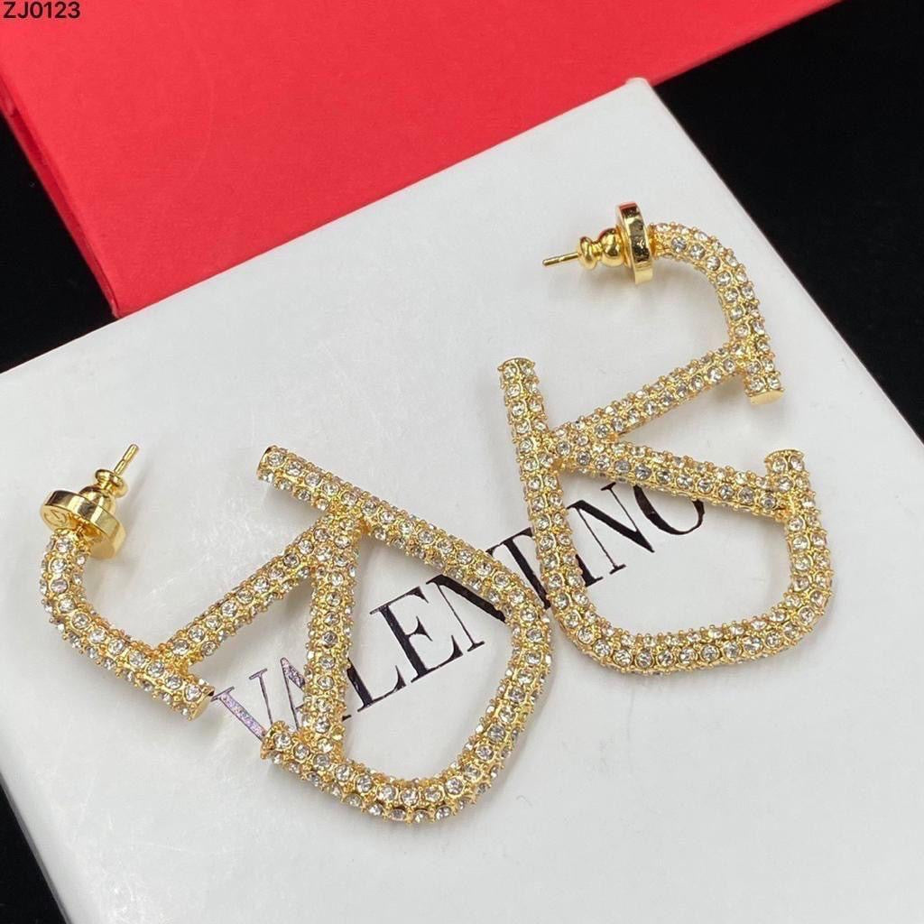 Valentino Swarovski Crystal Pave Hoops