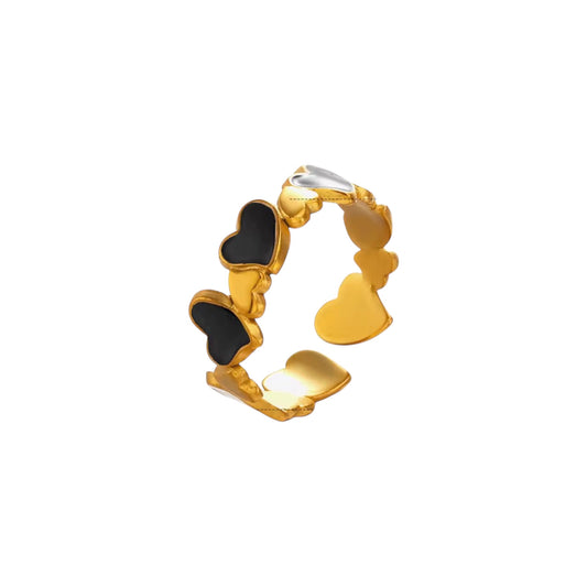 Heart Delight Ring -Black