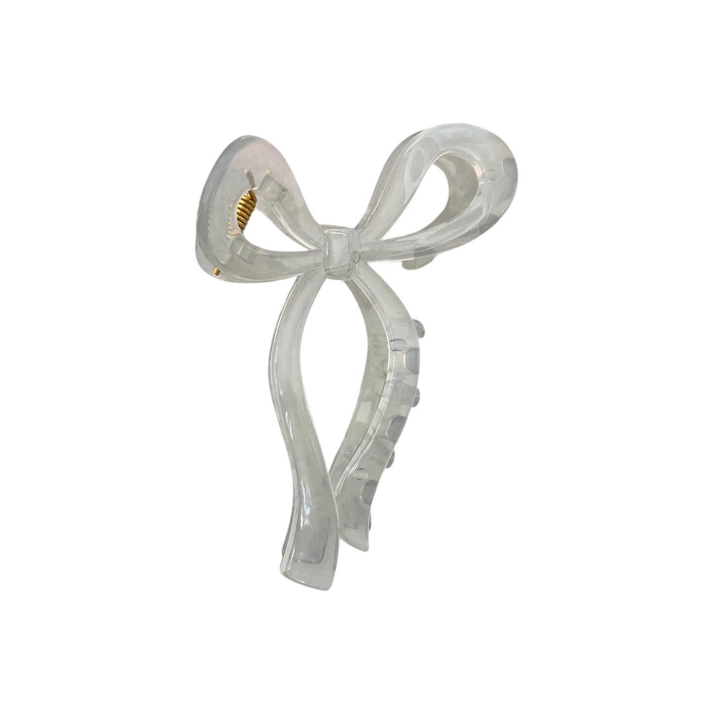 Marble Pastel Bow Claw Clip -Aesthetic Gray