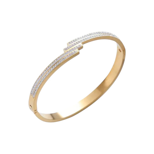 Glitzy Wave Bracelet -18K