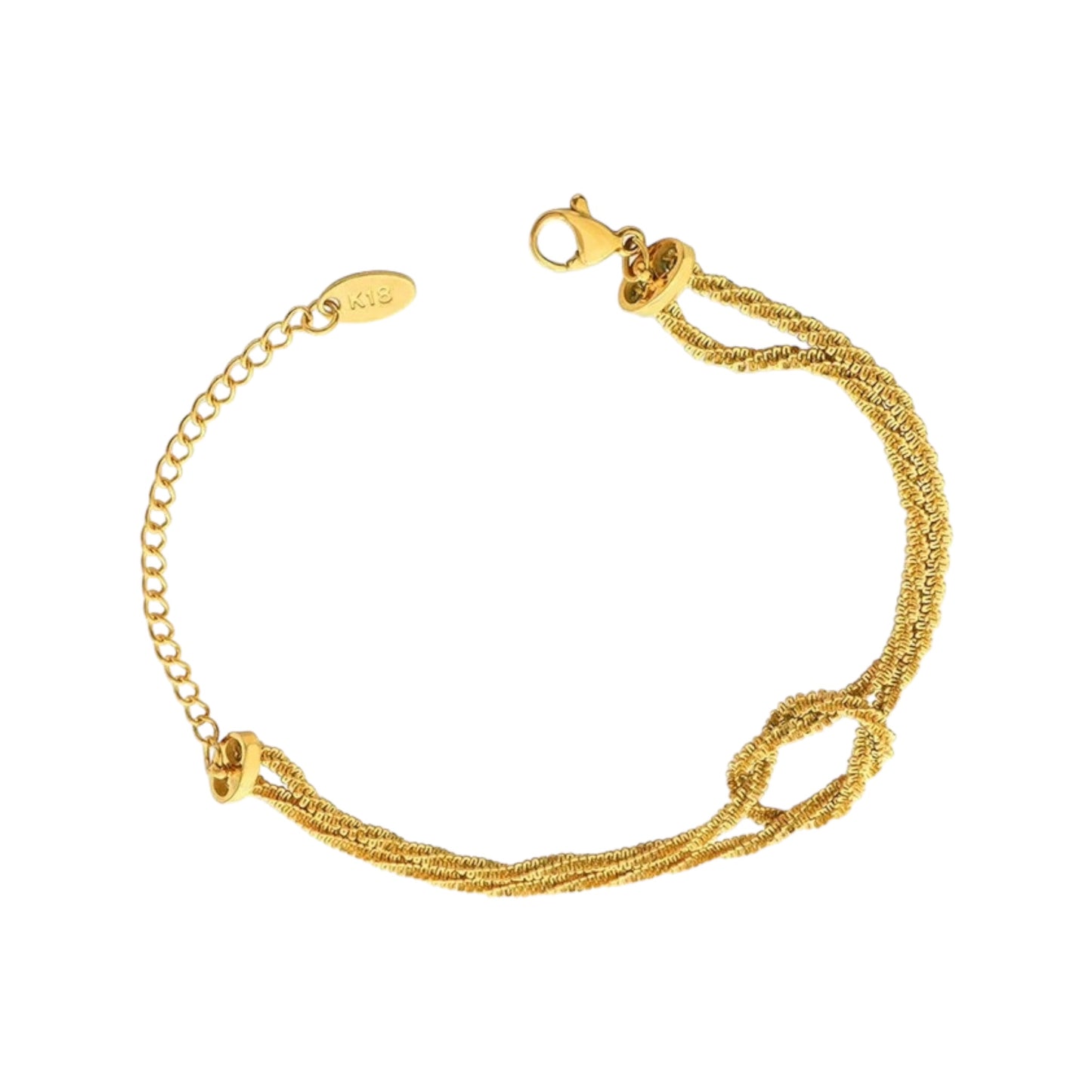 Glitz Knot Bracelet -18K