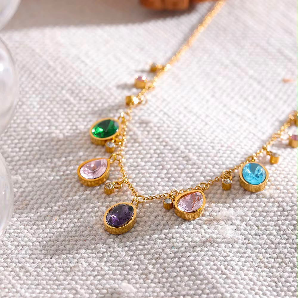 Sunset Gem Glam Necklace