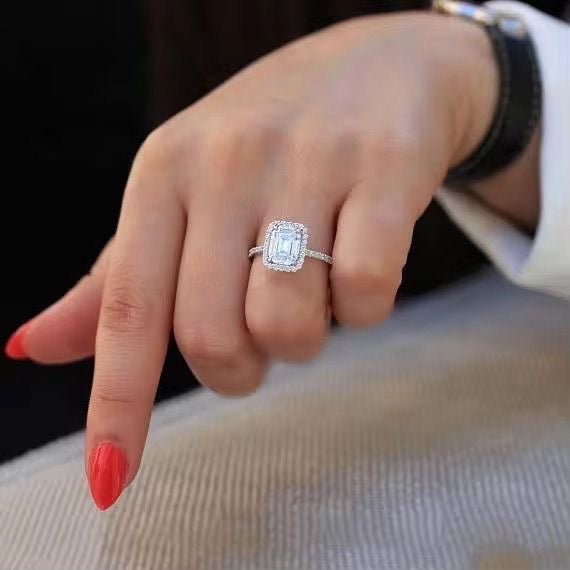 Cushion Diamanté Ring