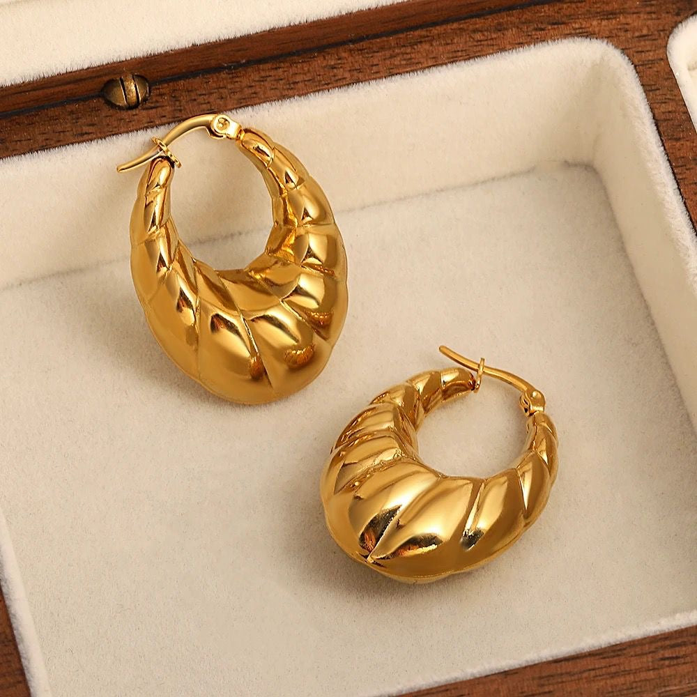 Plot Twist Hoops -18K