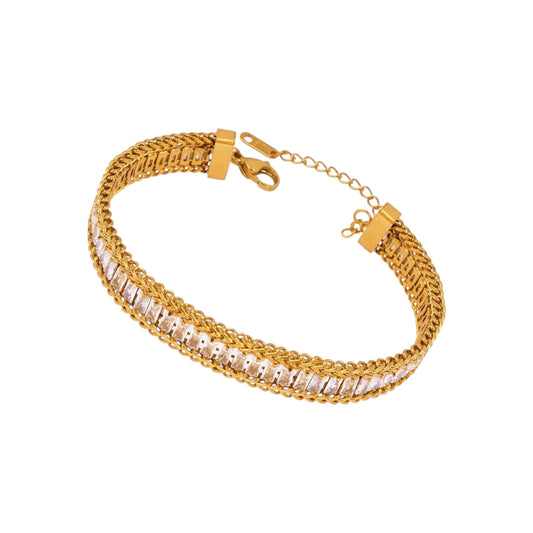 Glaciar Gilded Baguette Bracelet