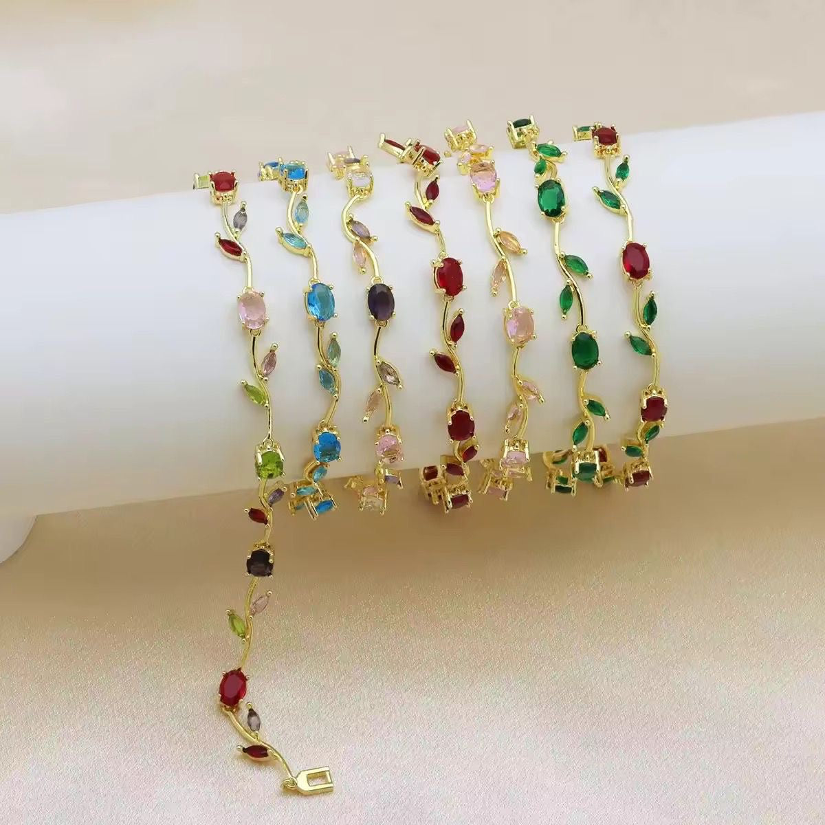 Ruby Rosé Vine Bracelet
