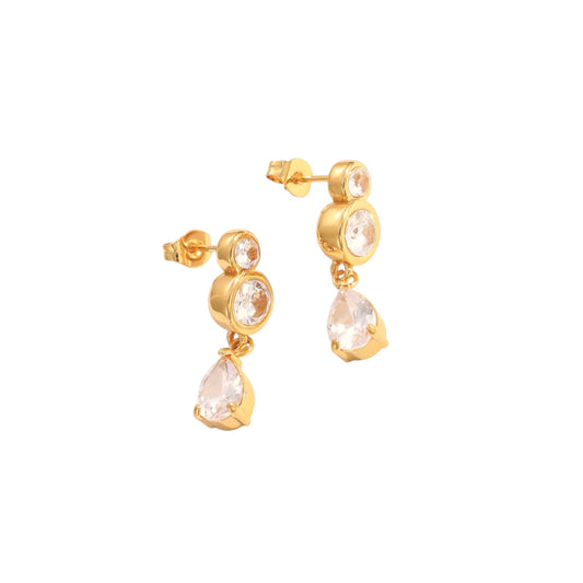 Amour Diamond Drop Studs