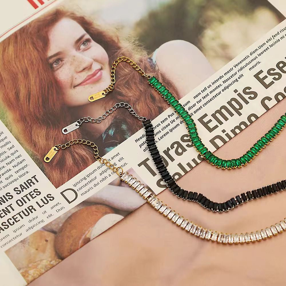 Emerald Baguette Tennis Bracelet