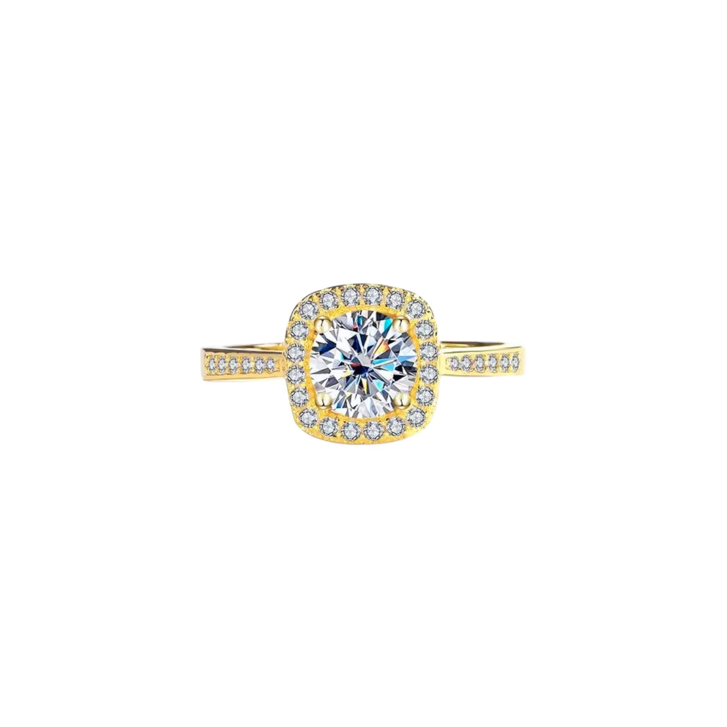 Solitaire Zircon Ring -Gold