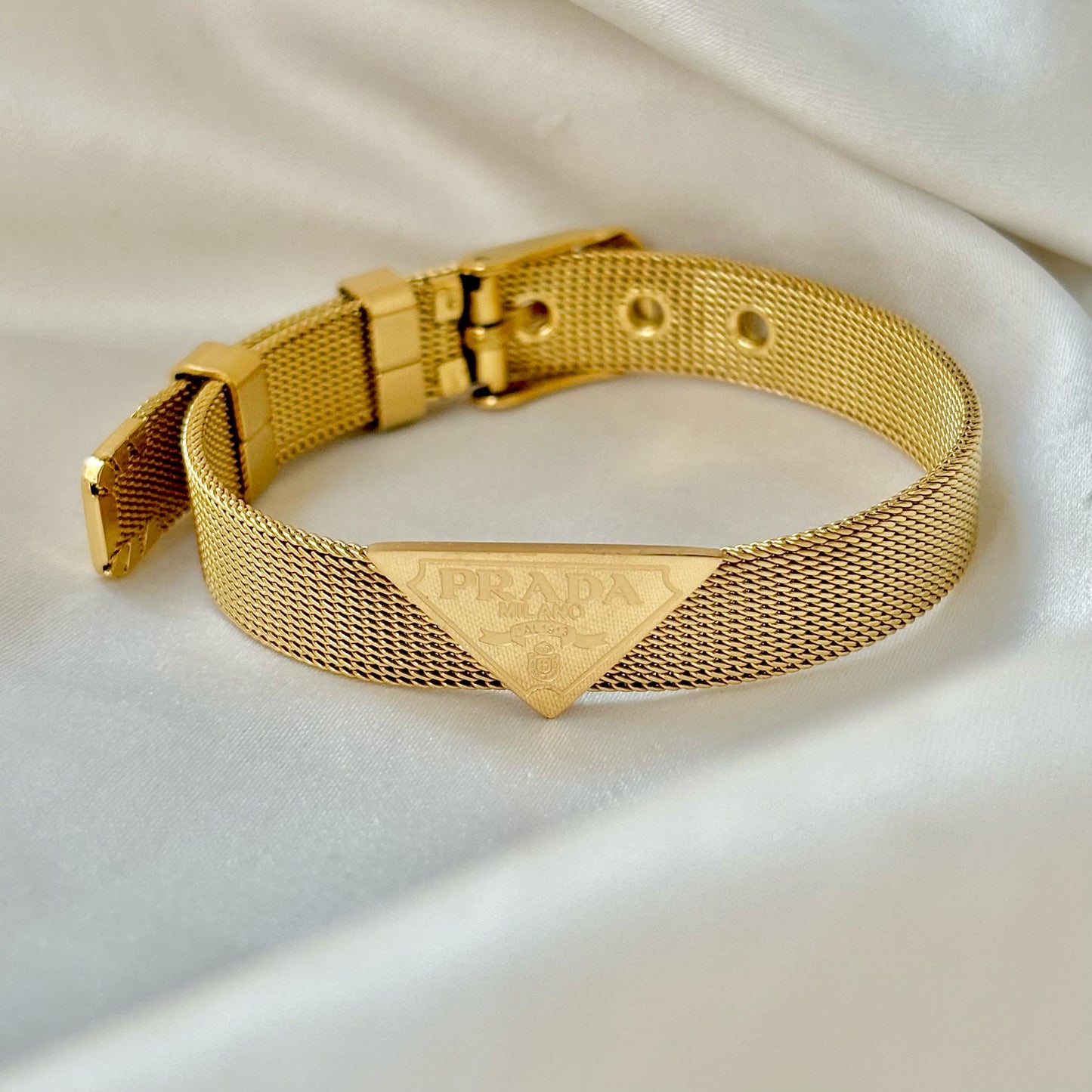 Luxe P-Thick Mesh Belt Bracelet -18K