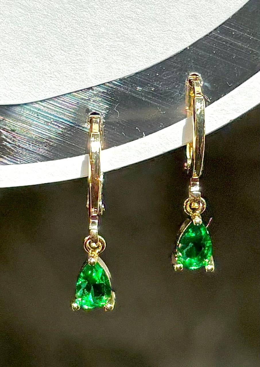 Emerald Gem Hoops & Huggies Set